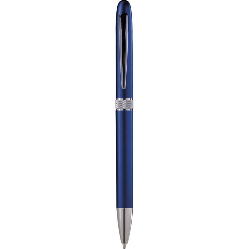 Penna a sfera in plastica e metallo blu royal personalizzata B11123BL