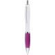 Penna a sfera in plastica e metallo fucsia personalizzata B11006FU