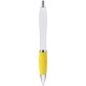 Penna a sfera in plastica e metallo gialla personalizzata B11006G