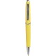 Penna a sfera in plastica e metallo gialla personalizzata B11008G