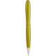 Penna a sfera in plastica e metallo gialla personalizzata B11074G