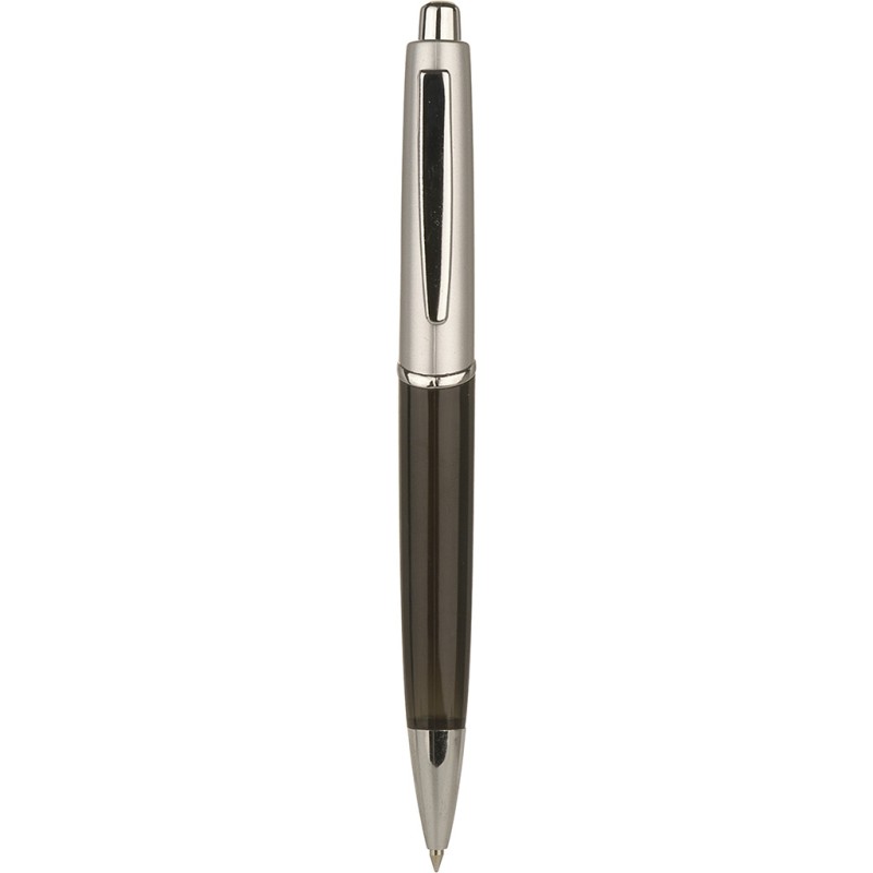 Penna a sfera in plastica e metallo grigia personalizzata B11034GR