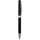 Penna a sfera in plastica e metallo nera personalizzata B11123N