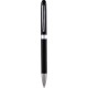 Penna a sfera in plastica e metallo nera personalizzata B11123N