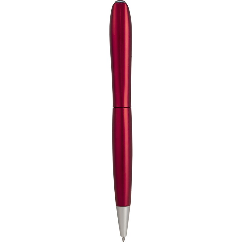 Penna a sfera in plastica e metallo rossa personalizzata B11074R