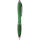Penna a sfera in plastica e metallo verde personalizzata B11067V
