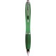 Penna a sfera in plastica e metallo verde personalizzata B11067V