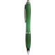 Penna a sfera in plastica e metallo verde personalizzata B11067V