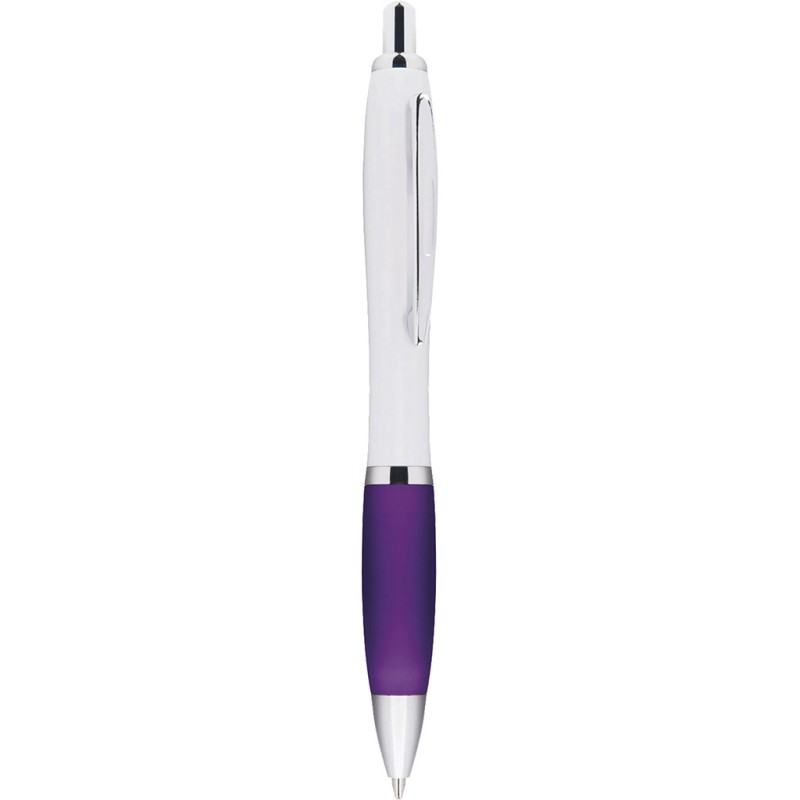 Penna a sfera in plastica e metallo viola personalizzata B11006VL