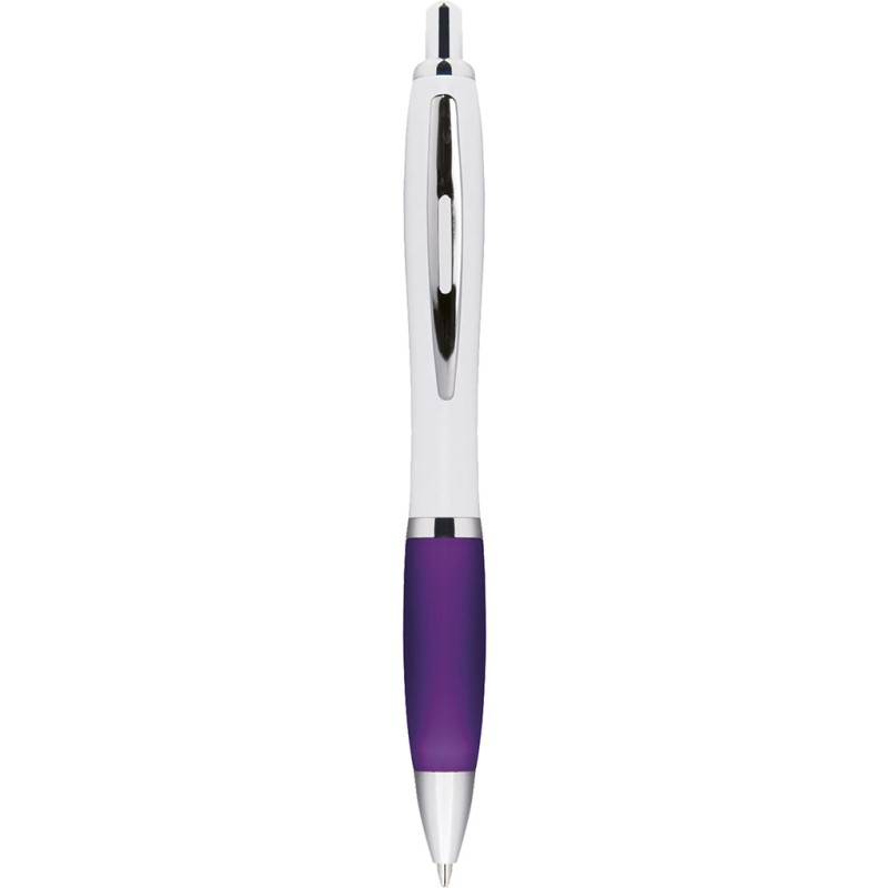 Penna a sfera in plastica e metallo viola personalizzata B11006VL