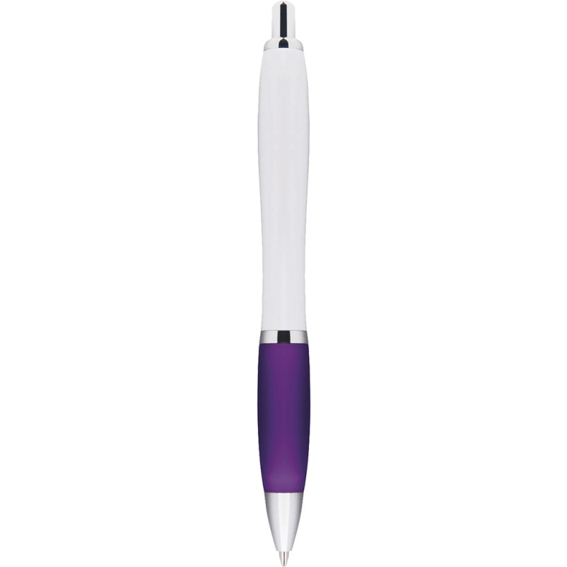 Penna a sfera in plastica e metallo viola personalizzata B11006VL