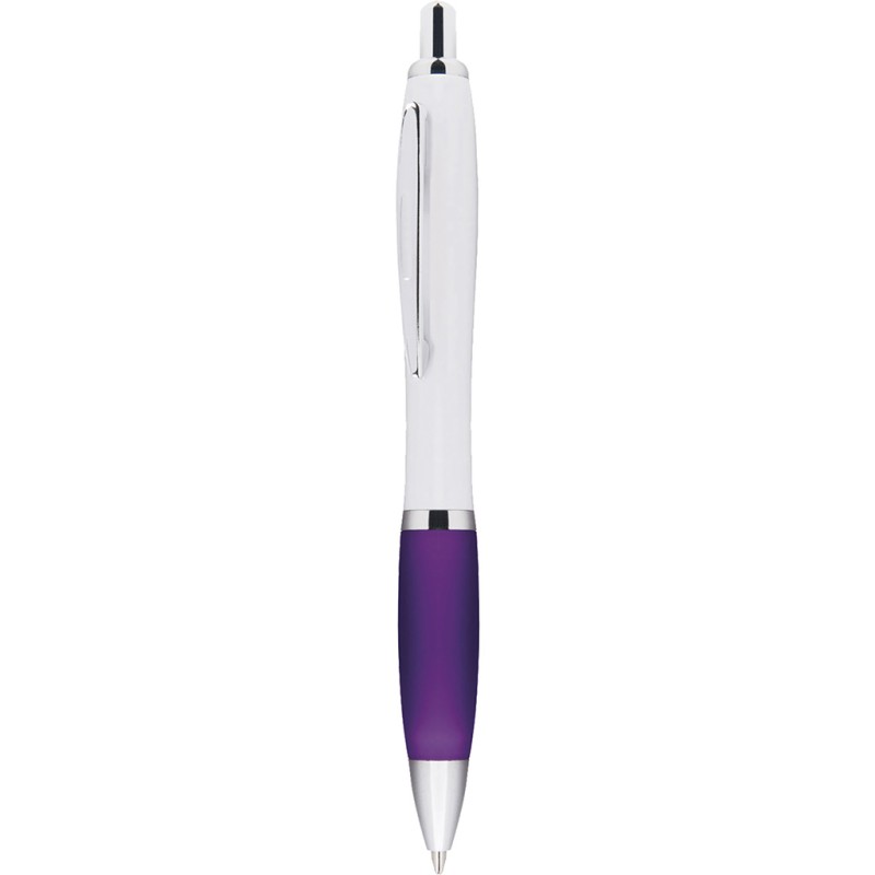 Penna a sfera in plastica e metallo viola personalizzata B11006VL