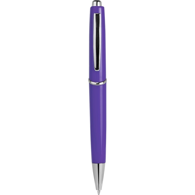 Penna a sfera in plastica e metallo viola personalizzata B11008VL