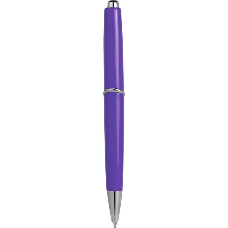 Penna a sfera in plastica e metallo viola personalizzata B11008VL