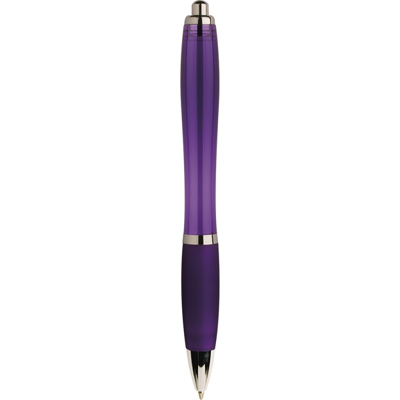 Penna a sfera in plastica e metallo viola personalizzata B11067VL