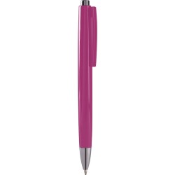 Penna a sfera in plastica fucsia personalizzata B11233FU