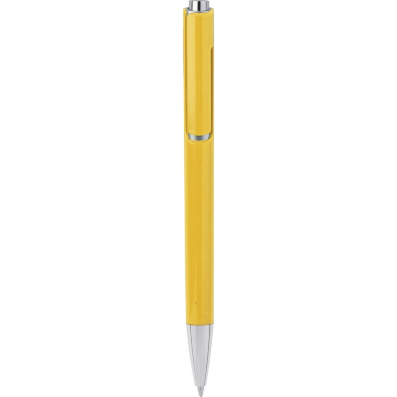 Penna a sfera in plastica gialla personalizzata B11036G