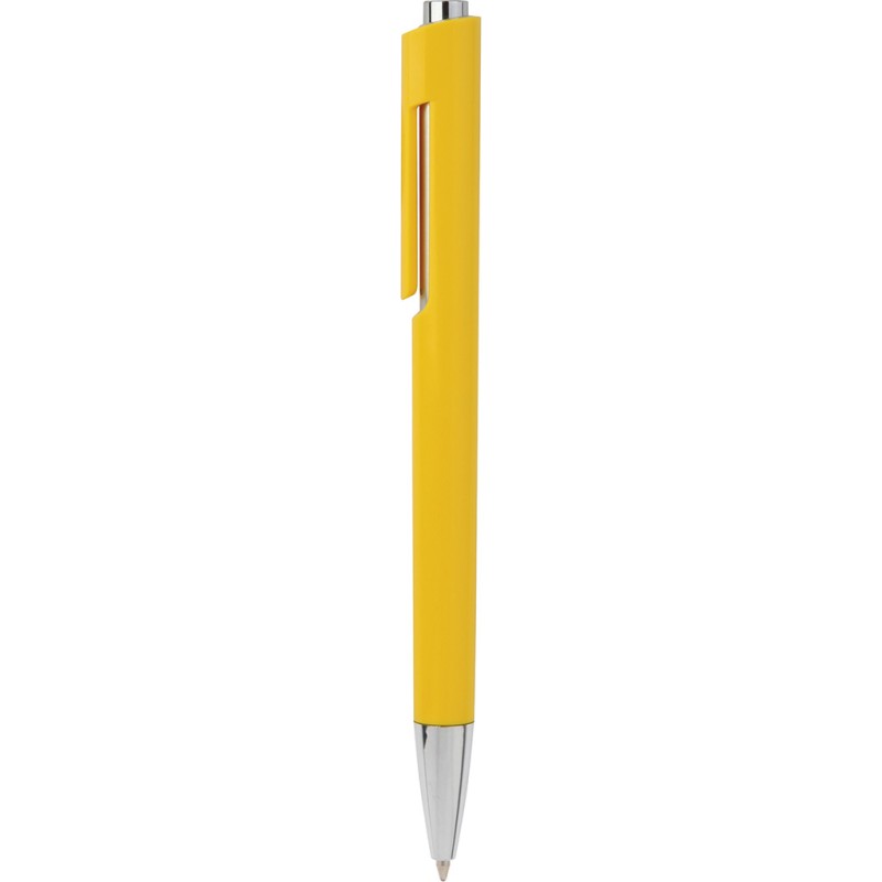 Penna a sfera in plastica gialla personalizzata B11036G