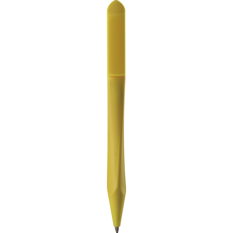 Penna a sfera in plastica gialla personalizzata B11122G