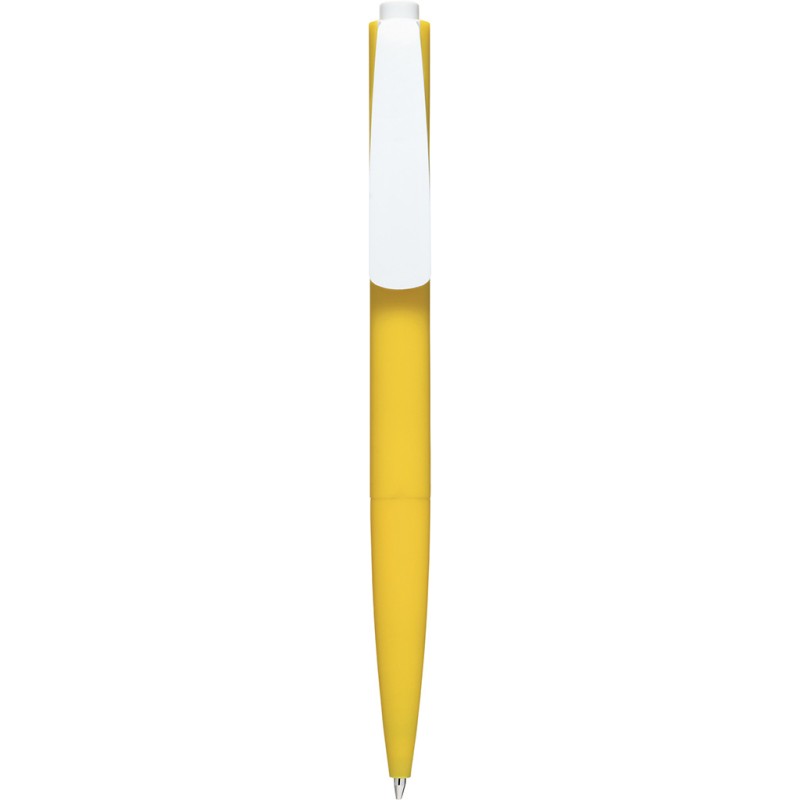 Penna a sfera in plastica gialla personalizzata B11219G