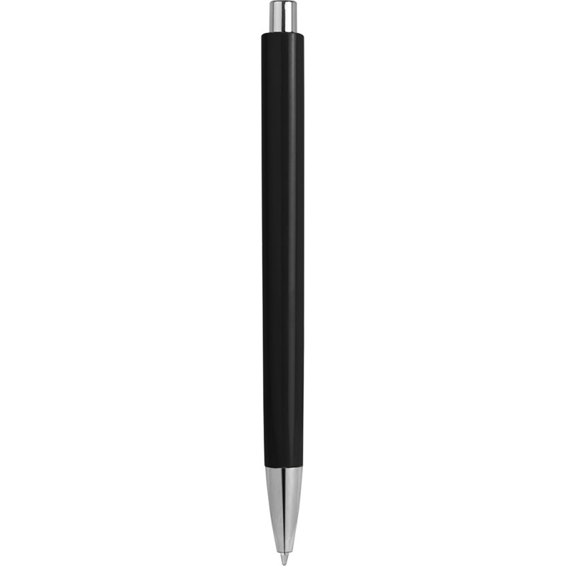 Penna a sfera in plastica nera personalizzata B11036N