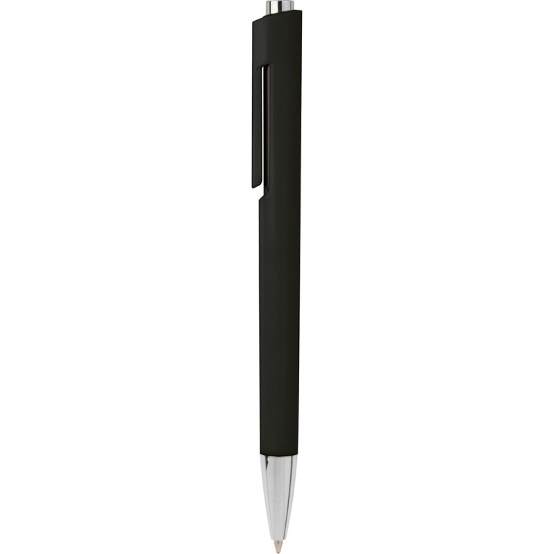 Penna a sfera in plastica nera personalizzata B11036N