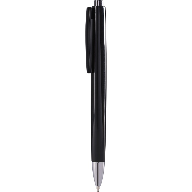 Penna a sfera in plastica nera personalizzata B11233N