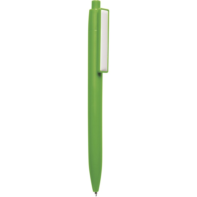 Penna a sfera in plastica verde acido personalizzata B11166VA