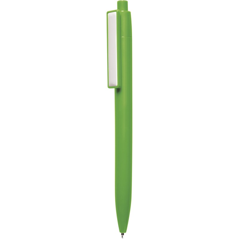 Penna a sfera in plastica verde acido personalizzata B11166VA