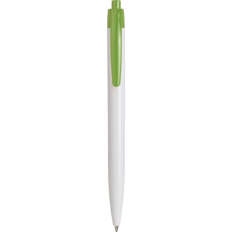 Penna a sfera in plastica verde acido personalizzata B11172VA