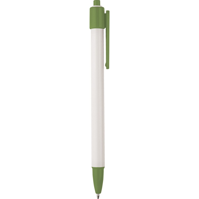 Penna a sfera in plastica verde personalizzata B11026V