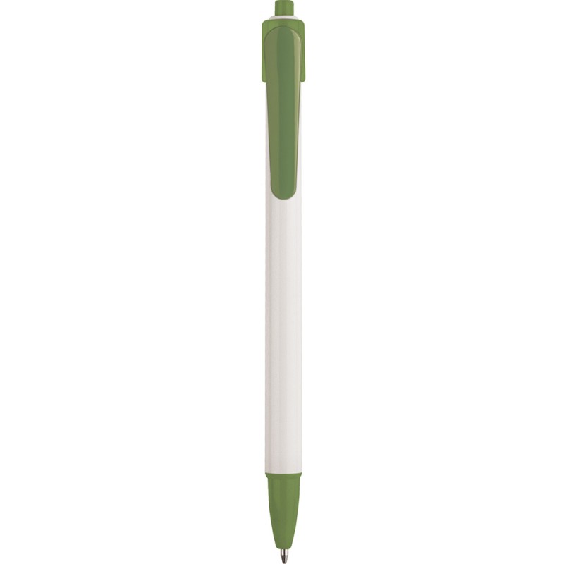 Penna a sfera in plastica verde personalizzata B11026V