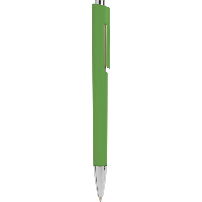 Penna a sfera in plastica verde personalizzata B11036V