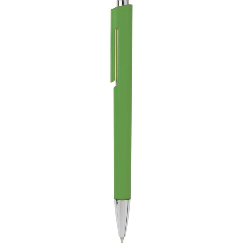 Penna a sfera in plastica verde personalizzata B11036V