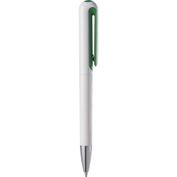 Penna a sfera in plastica verde personalizzata B11235V