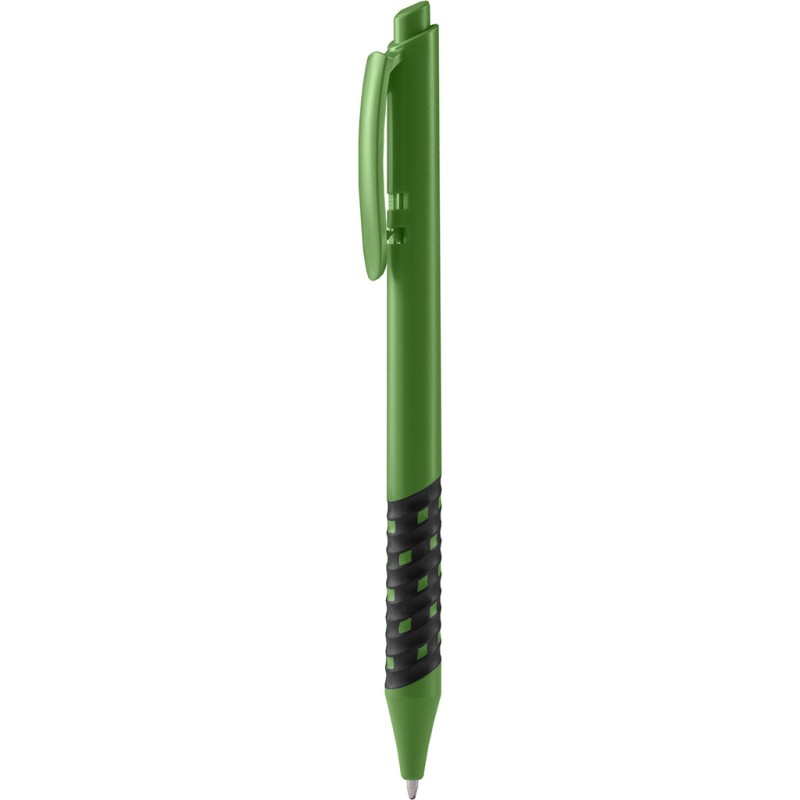 Penna a sfera in plastica verde personalizzata B11238V