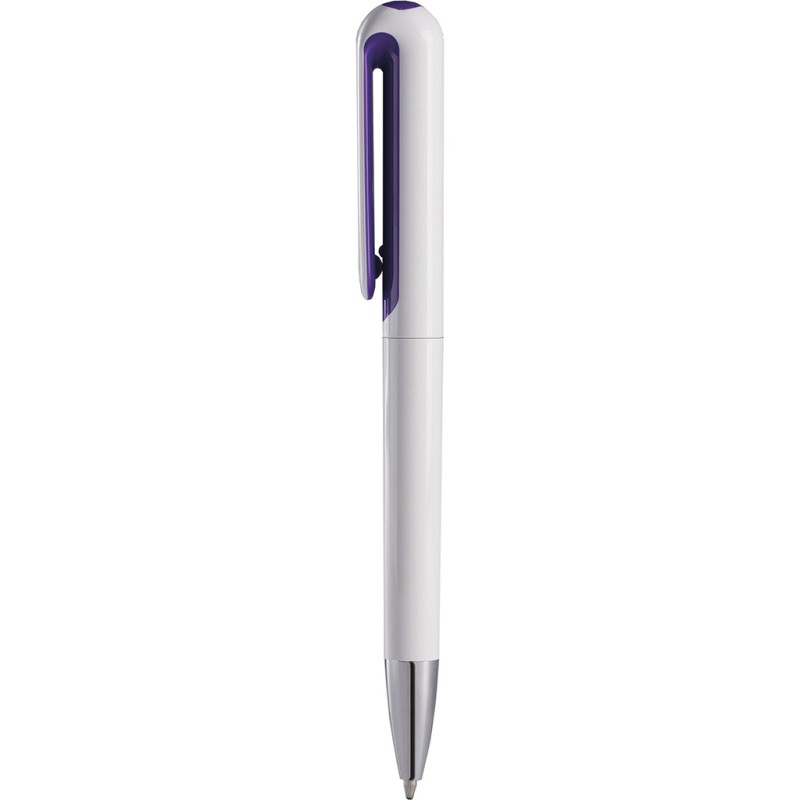 Penna a sfera in plastica viola personalizzata B11235VL