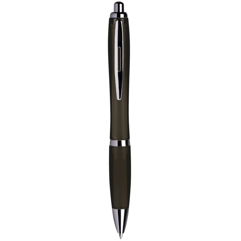 Penna a sfera in rpet e metallo nera personalizzata B11255N