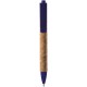 Penna a sfera in sughero e plastica blu royal personalizzata B11127BL