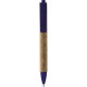 Penna a sfera in sughero e plastica blu royal personalizzata B11127BL