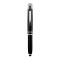 Penna a sfera touch screen e luce in alluminio e metallo nera personalizzata B11306N