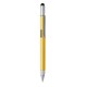 Penna multifunzione in metallo gialla personalizzata B11144G