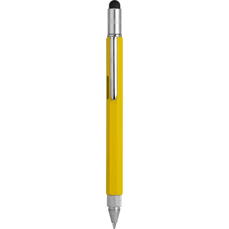 Penna multifunzione in metallo gialla personalizzata B11144G