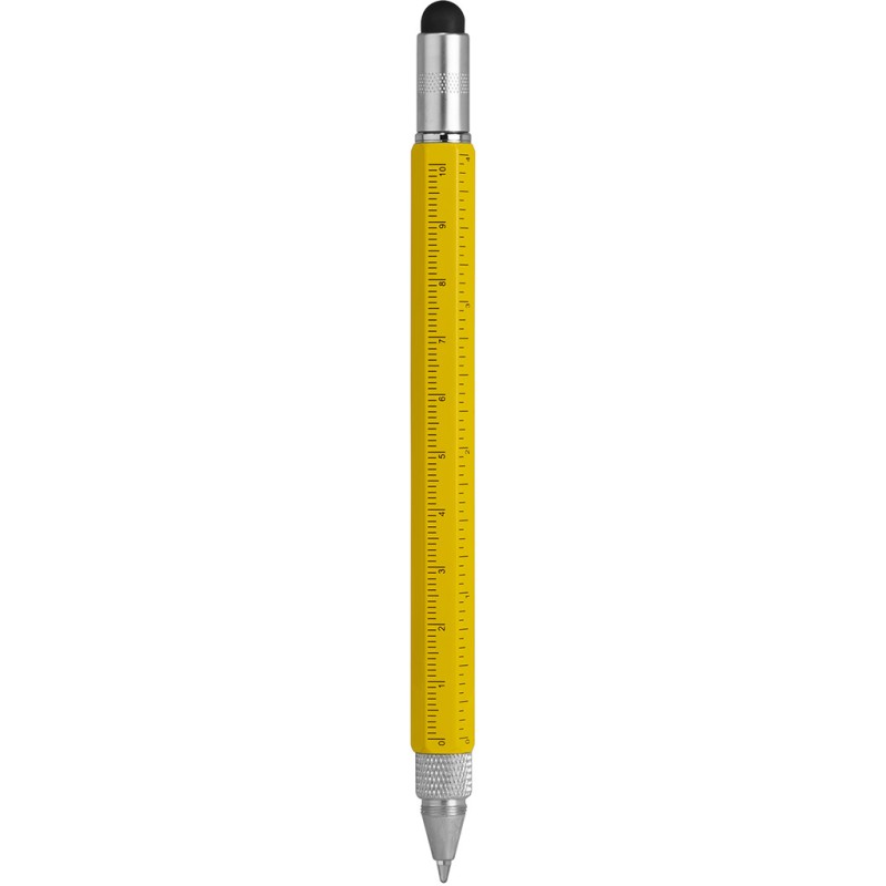 Penna multifunzione in metallo gialla personalizzata B11144G