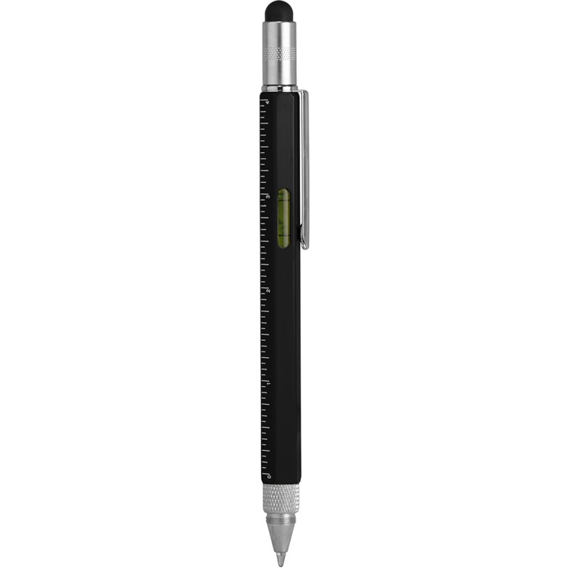 Penna multifunzione in metallo nera personalizzata B11144N