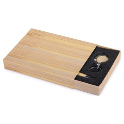 Set scrittura in metallo e bambù personalizzato B11805