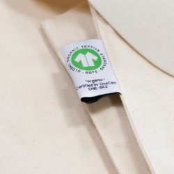 Borsa shopper colore natural in cotone canvas organico natural personalizzata Q24293