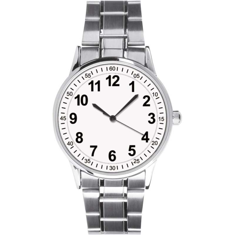 Orologio analogico personalizzabile in metallo e acciaio personalizzato D10027