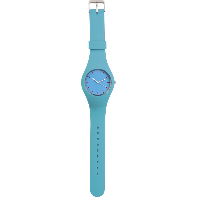 Orologio analogico personalizzabile in silicone blu sky personalizzato D10078SK