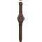 Orologio analogico personalizzabile in plastica e silicone marrone personalizzato D10079M